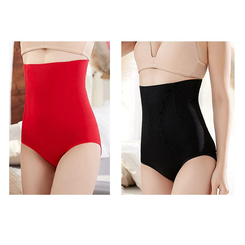 2pcs Women No Trace High Waist Shaping Brief Breathable Body Shaper Slimming Underwear Butt Lifter Control Pantie Shapewear Pant