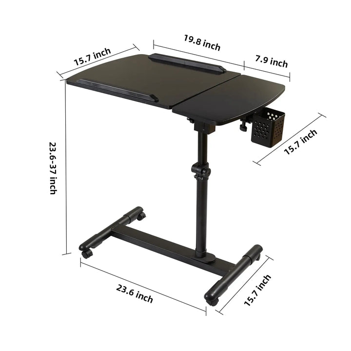 Adjustable Laptop Table with Wheels