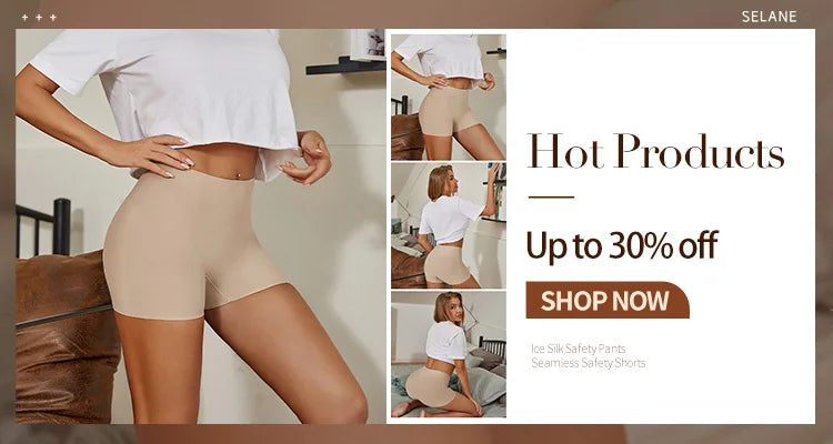 Flarixa Seamless Sports Shorts Women's Panties High Waist Tummy Hips Safety Pants Slim Shaping Underwear Ice Silk Boxer Briefs