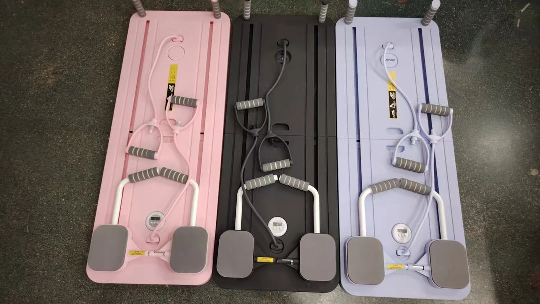 Multifunctional Fitness Board with Automatic Rebound, Foldable Exercise Machine - Full Body Exercise Equipment, Home Pilates