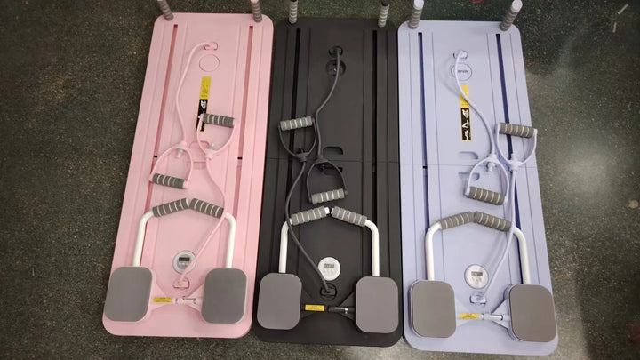 Multifunctional Fitness Board with Automatic Rebound, Foldable Exercise Machine - Full Body Exercise Equipment, Home Pilates