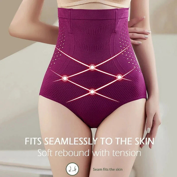 High Waist Flat Belly Slimming Panties Seamless Women's Panties Sexy Hollow Breathable Underwear Cotton Briefs Body Shaper Panty