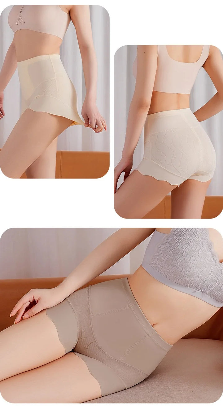 1pcs Women No Trace Mid Waist Shaping Briefs Breathable Body Shaper Slimming Underwear Butt Lifter Control Panties Shapewear