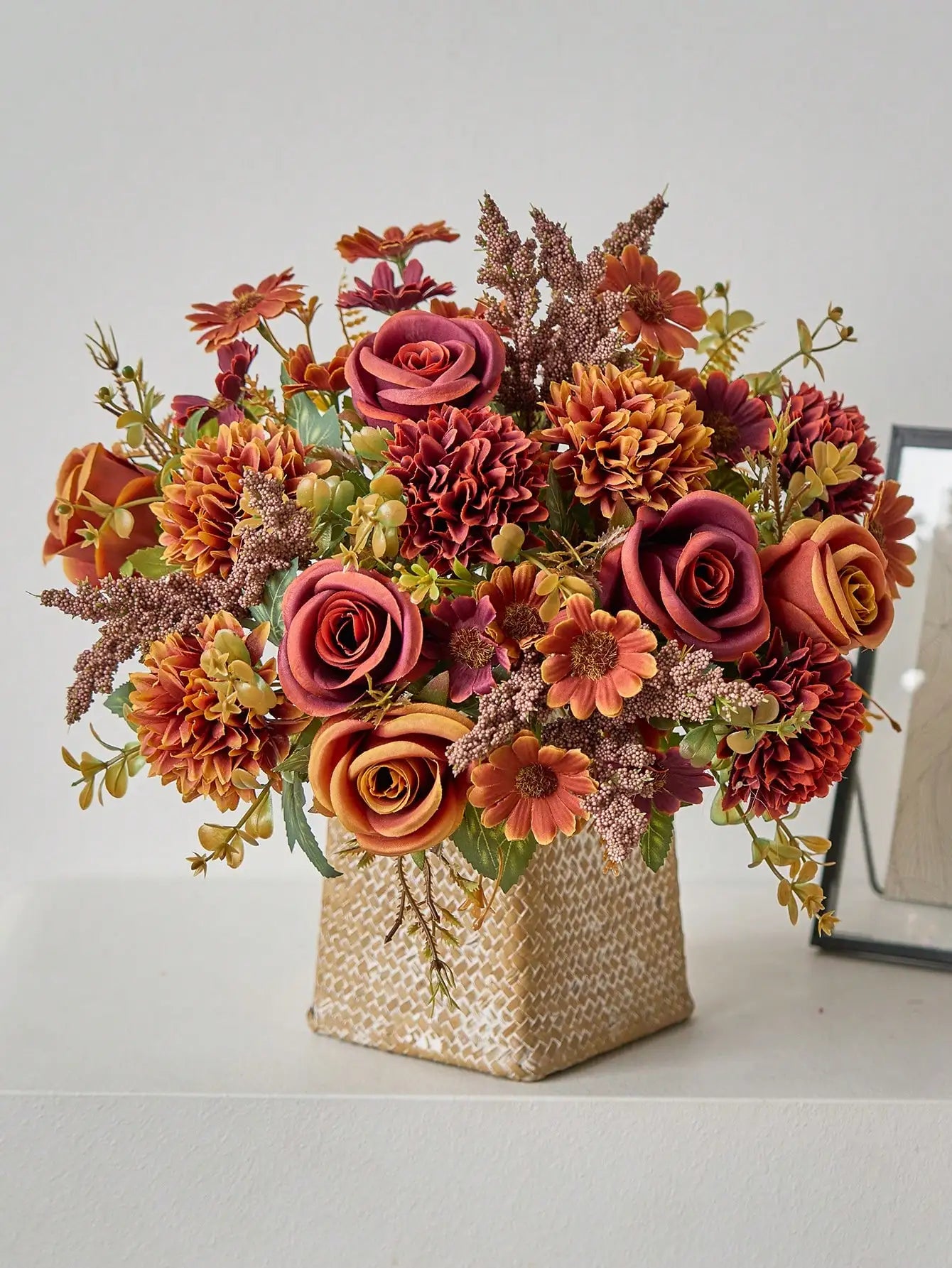1/3PCS Artificial Rose & Daisy Bouquet