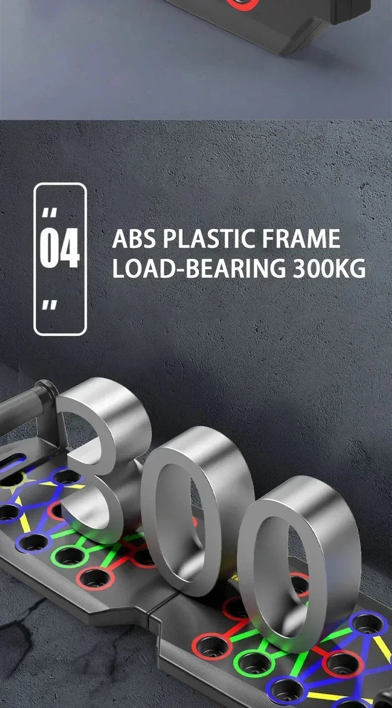 Gift Portable Multifunctional Push-up Board Set with Handles Foldable Fitness Equipment for Chest Abdomen Arms and Back Training