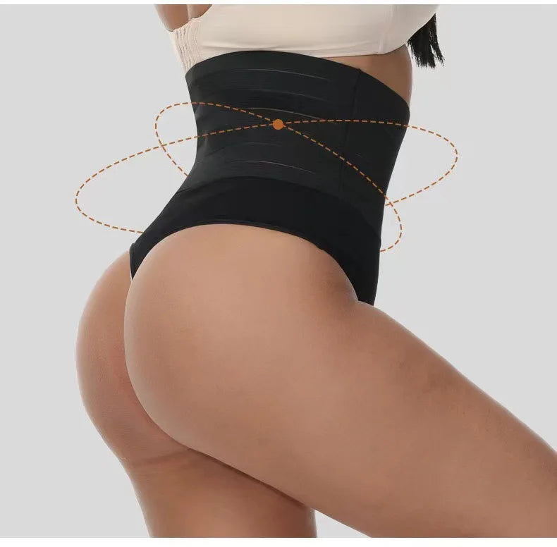 1pcs Women High Waist Shaping Brief Lady Thong Body Shaper Slimming Underwear Butt Lifter Control Pantie Sexy Shapewear Panty