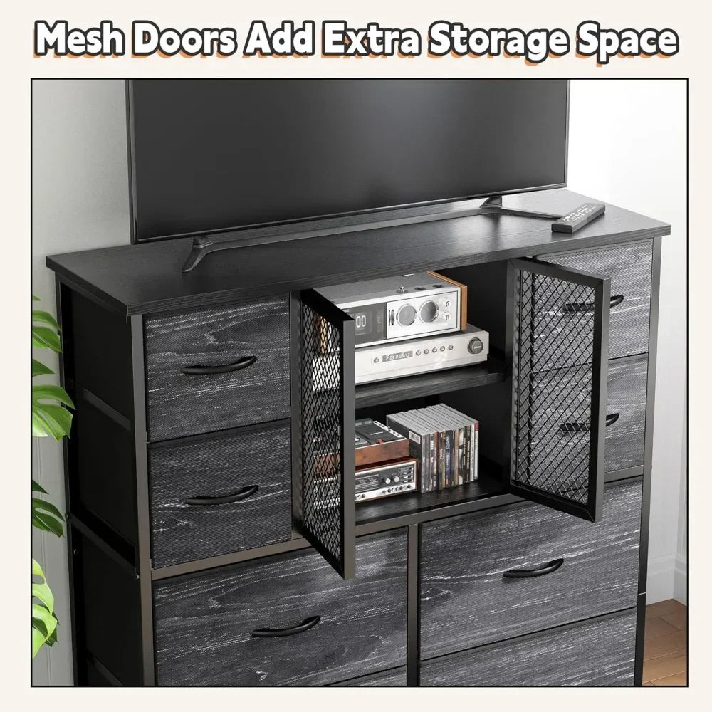 Tall Dresser with Mesh Door