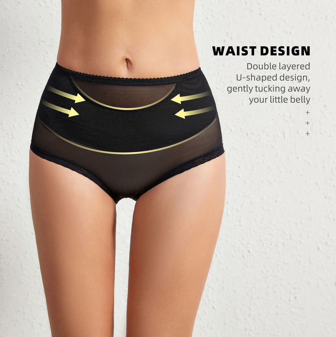 Breathable Mesh Intimates Body Shaping Panties Female Pants High Elastic Control Brief Slimming Belly Shaper Underwear