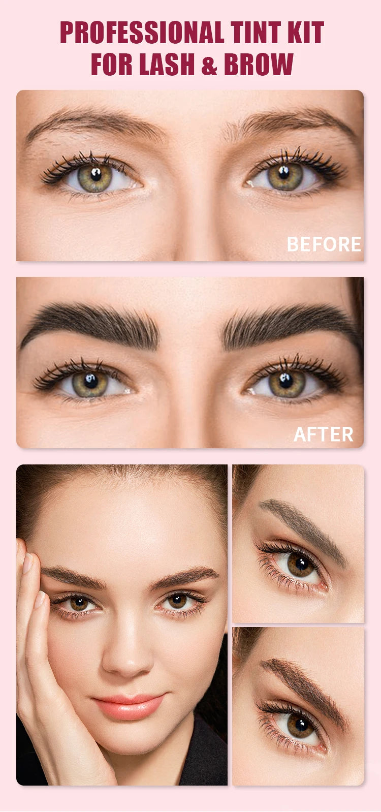 ICONSIGN Lashes Eyebrow Tint Kit Professional Fast Perming Dye Brow Mascara Tattoo Cream Waterproof Long Lasting 60 to 90 Days