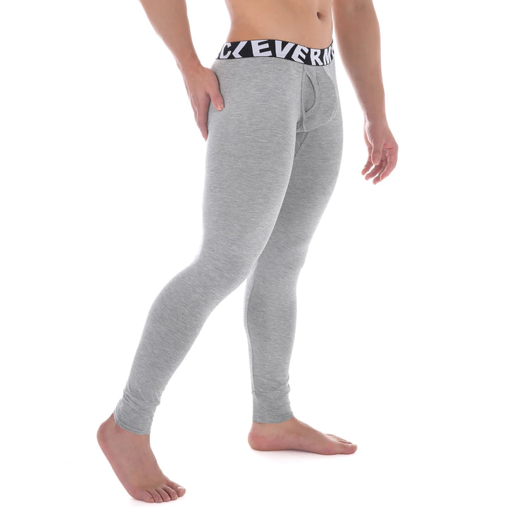 CLEVER-MENMODE Thermal Underwear Men's Sexy Penis Pouch Thermo Long Johns Pants Modal Leggings Bottoms Warm Pants Elastic