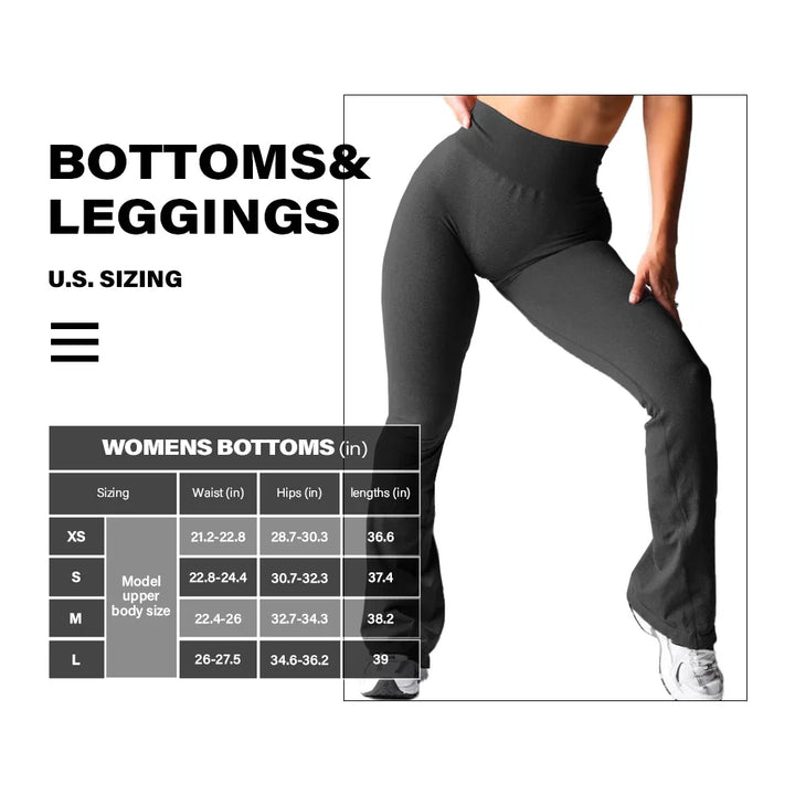 New Black Effortless Flare Leggings Women Soft Workout Tights Fitness Outfits Yoga Pants Gym Wear Spandex Leggings