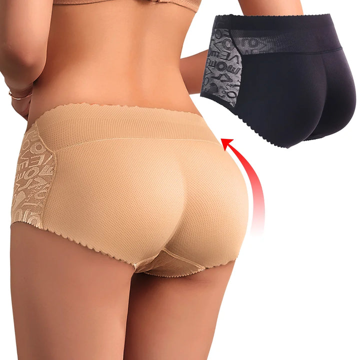 Women Sexy Buttocks Shapewear Fake Ass Letter Panties Triangle Butt Lift Panty Peach Booty Enhancer Underwear Hip Padded Briefs