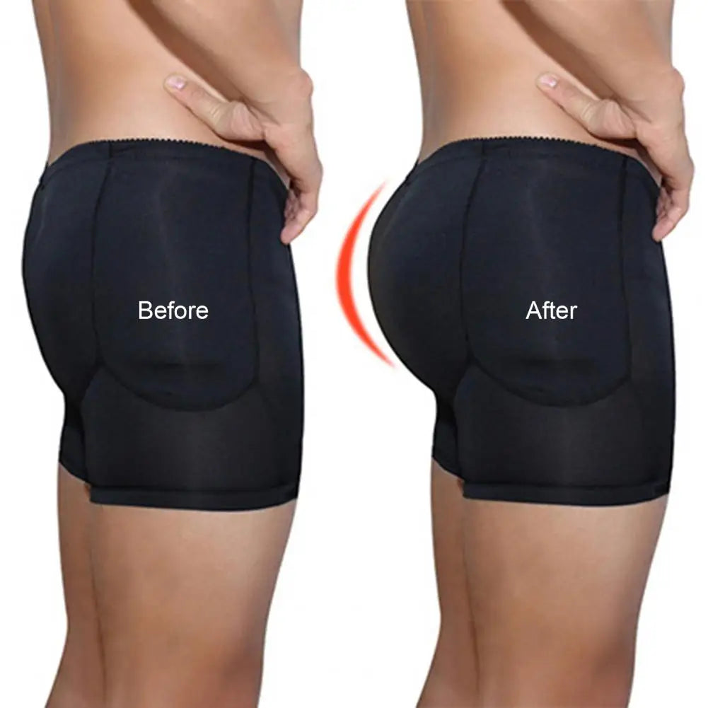 Sexy Fake Butt Padded Boxers Men Underpants Pad Filling Shapewear Thick Butt Lifted Natural Men Boxers Underwear Butt Lifter