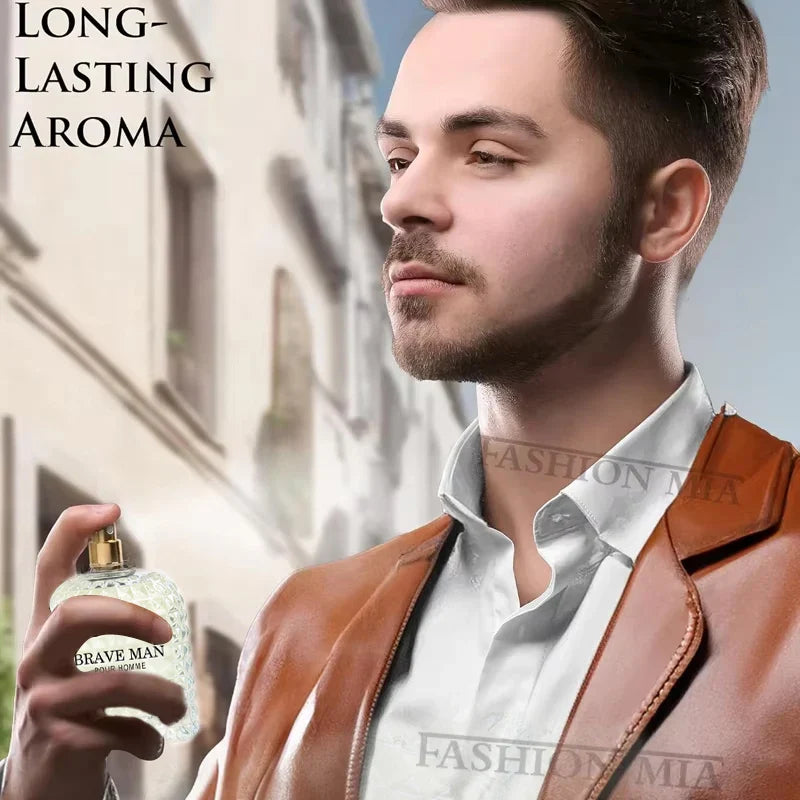 Men's Leather Perfume โ Woody & Spicy Scent