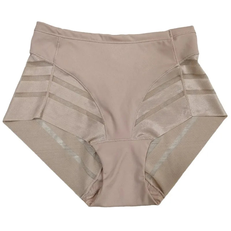 High Rise Briefs Women Seamless Panties High Elastic Panties Tummy Control Shapewear Glossy Underwear Sexy Lingerie M-3XL