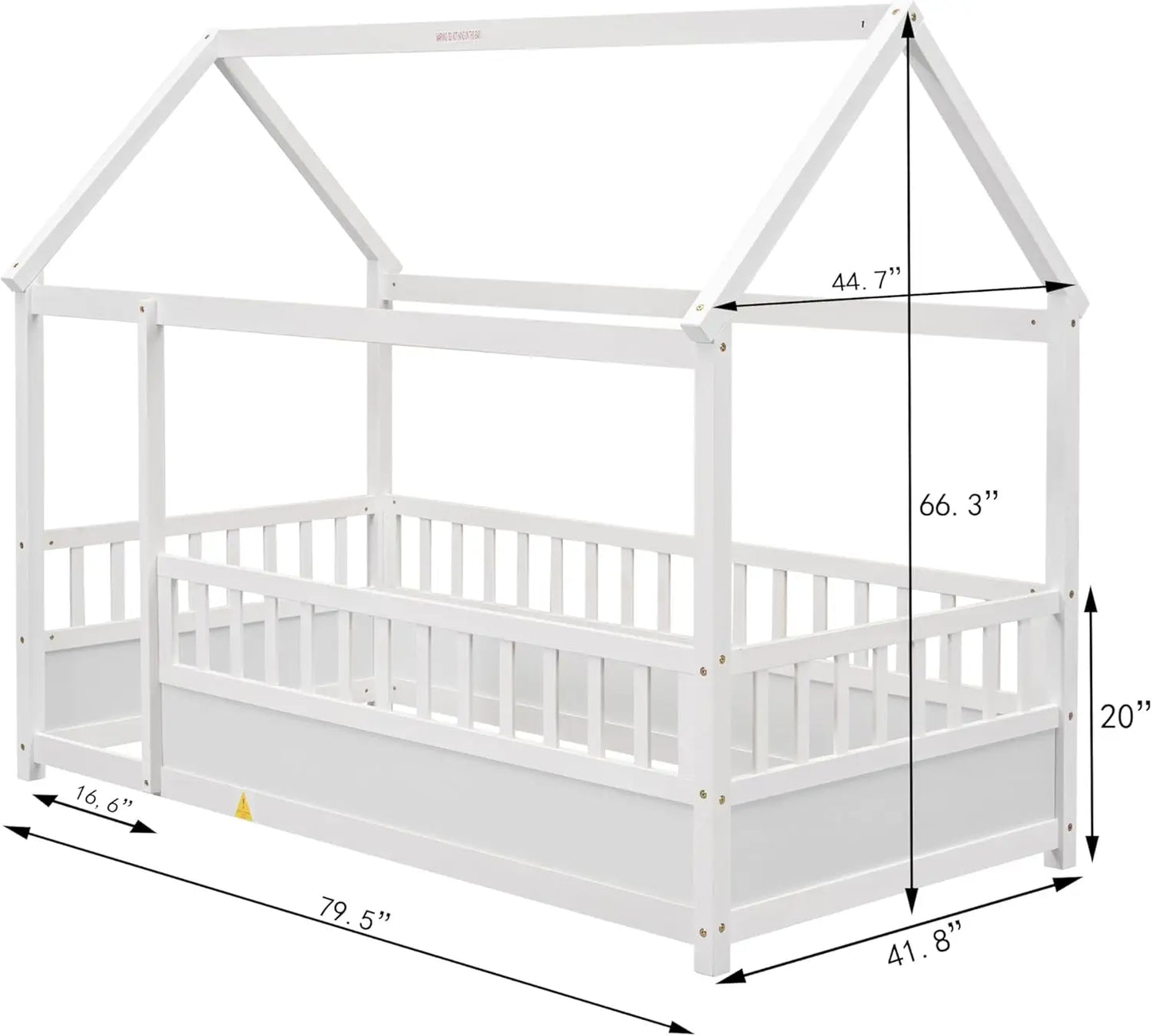 Twin Floor House Bed Kids