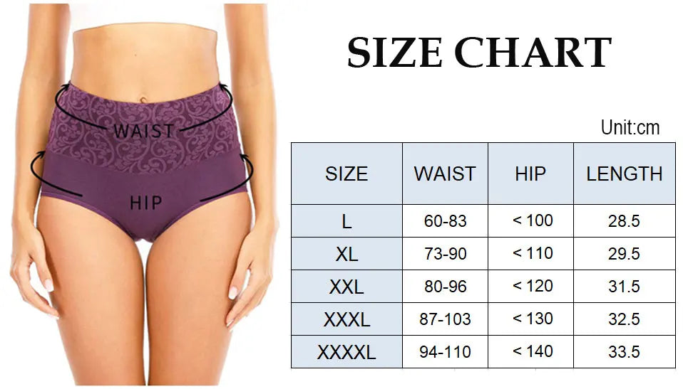Cotton Underwear Women High Waist Lingerie For Ladies Briefs Tummy Control Panties C-Section Recovery XXXXL Plus Size Underpants