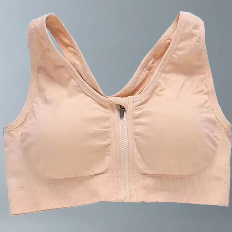 Front Zipper Sport Bra Gym top Breathable Brassiere Yoga Workout Running Vest Women's Underwear Shockproof Running Fitness Bra