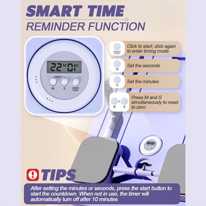 2024 Home Fitness Multifunctional 5-in-1 Pilates Skateboard Foldable Pilates Reformer Board Home