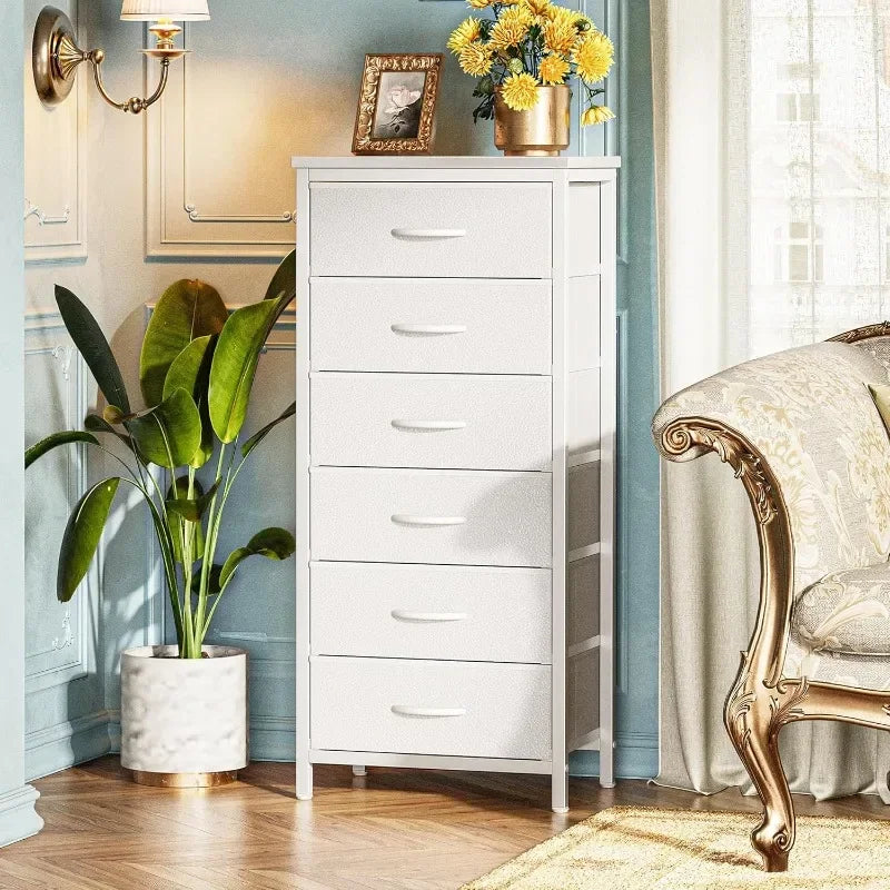Tall 6-Drawer Fabric Bedroom Dresser