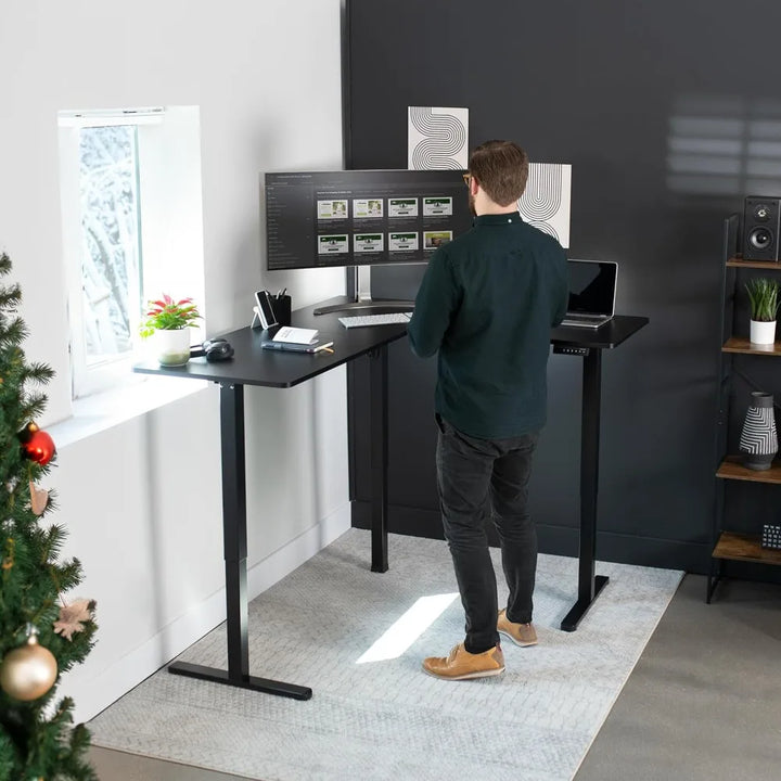 Electric L-Shaped Standing Desk