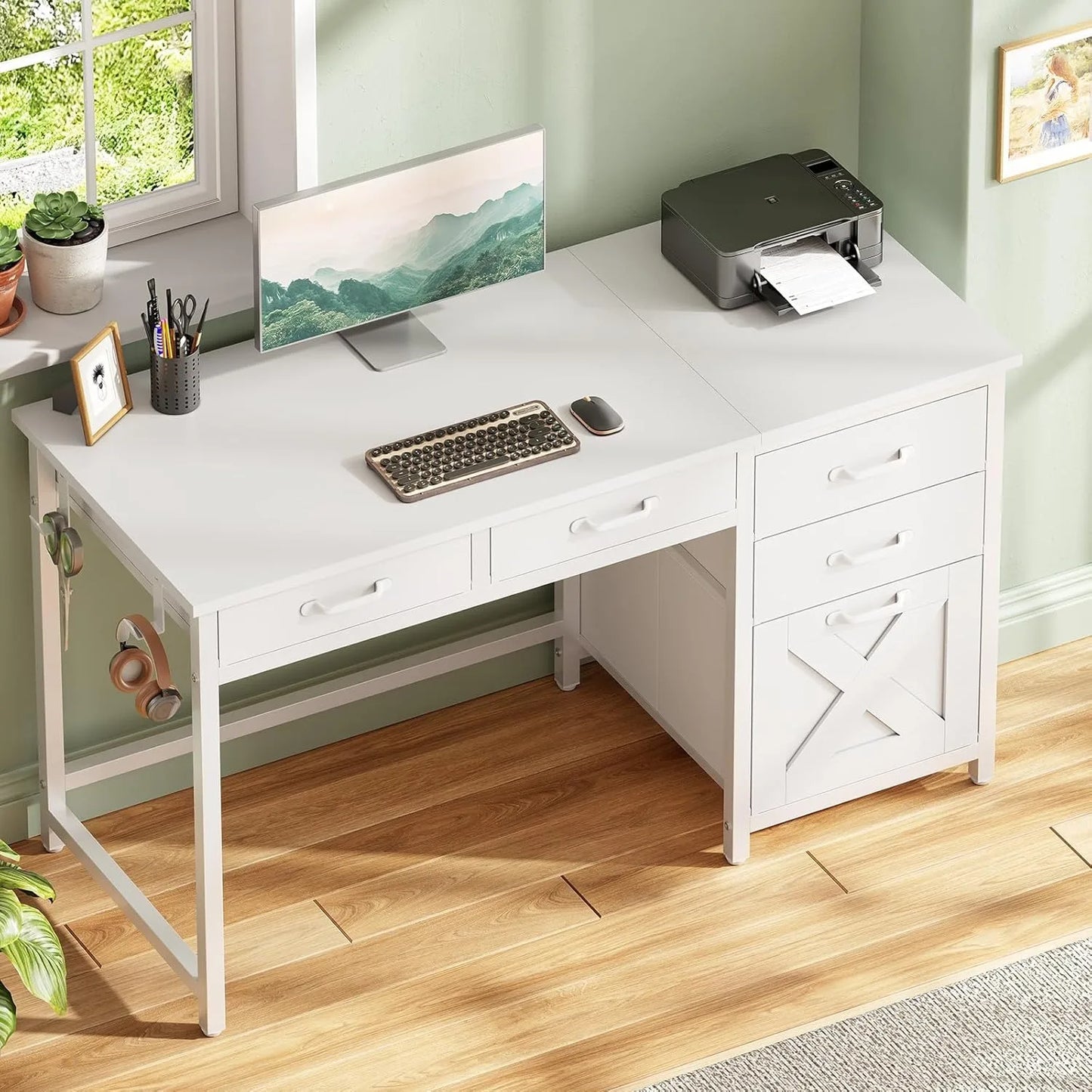 Office Desk with Drawers