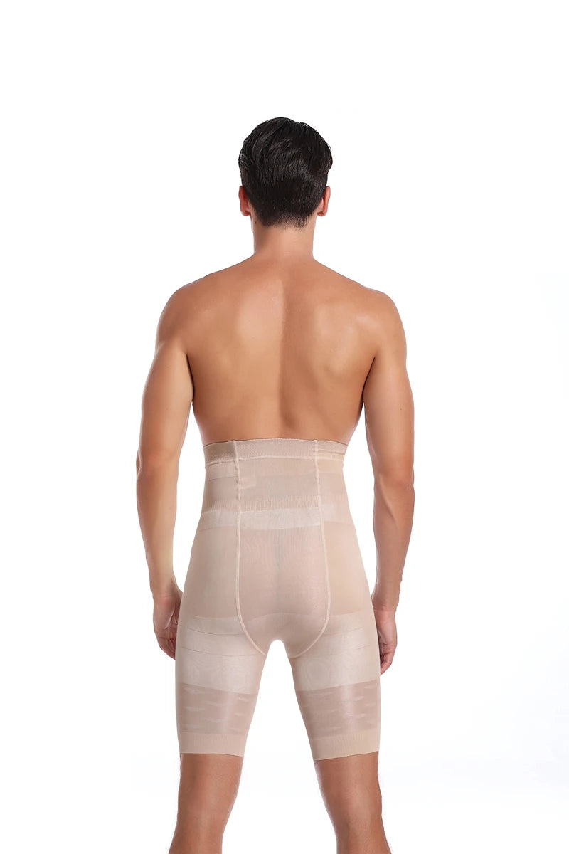 Men Tummy Control Shorts High Waist Slimming Shapewear Abdomen Belly Flat Body Shaper Leg Underwear Compression Briefs Boxer 3XL