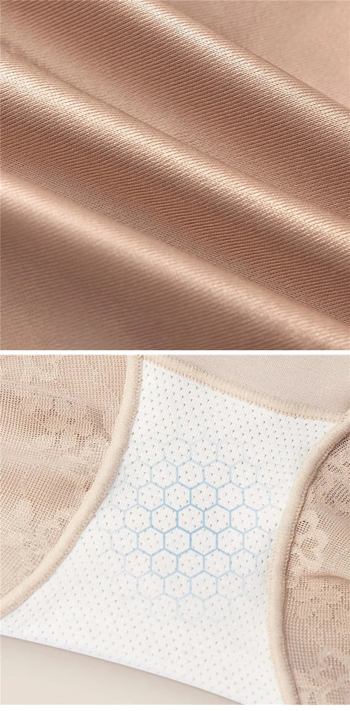 Women High Waist Control Panties Seamless Shapewear Briefs With Lace Slimming Shorts Flat Belly Shaping Postpartum Underwear