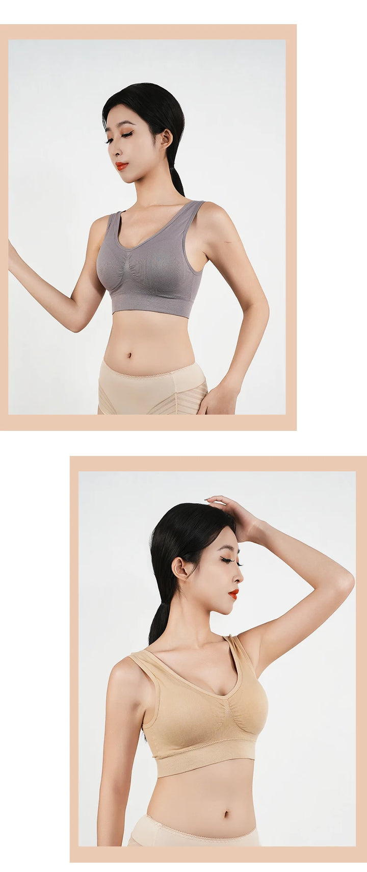 Women Breathable Sports Bra Absorb Sweat Shockproof Padded Gym Running Fitness Double Layer Seamless Yoga Sports Bras Underwear