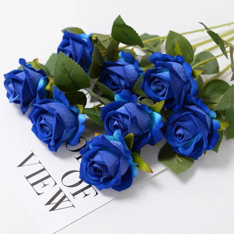 Artificial Red Rose Flower Branches