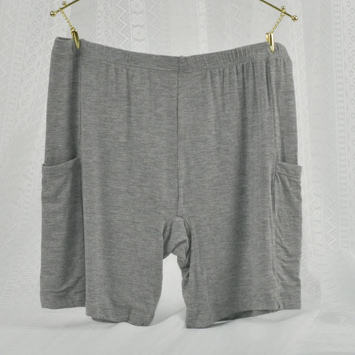 1pc Women's Plus Size Modal Safety Shorts Pants Tummy Control Anti-Slip No Trace Underwear with Pocket Stretchy Soft Leggings