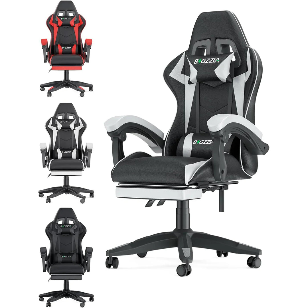 Ergonomic Gaming Chair with Footrest