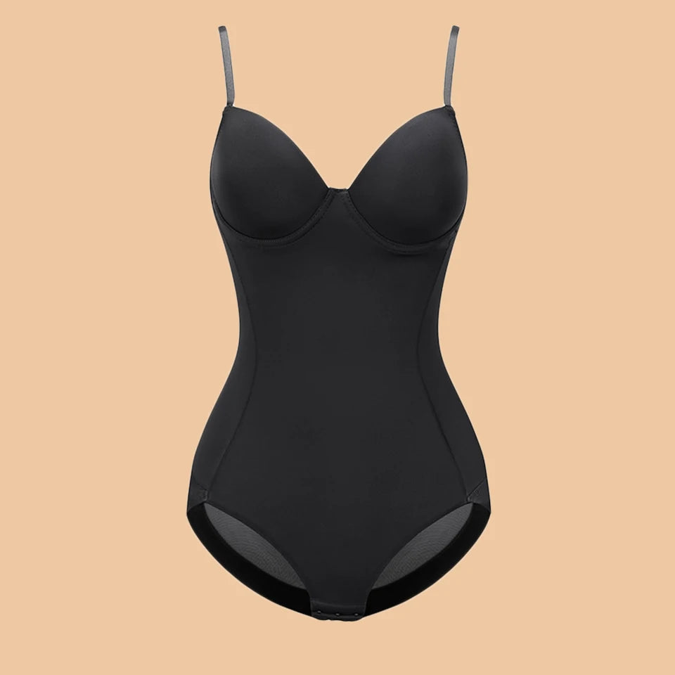 Underwire White Bodysuit Women Shapers Stretch Solid Color Silky Underwear Shapewear