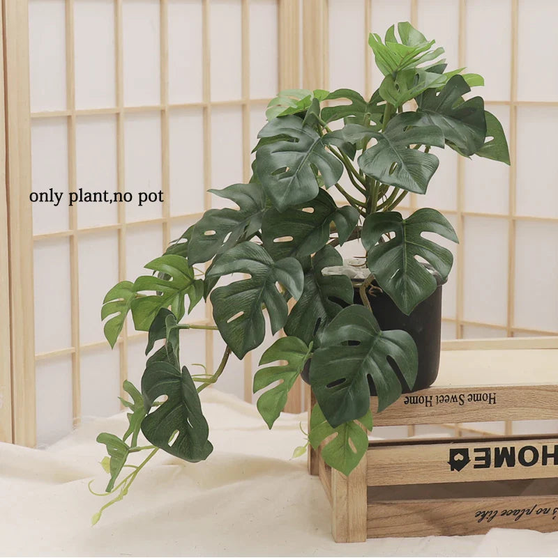 Artificial Turtle Back Leaf Plant Décor