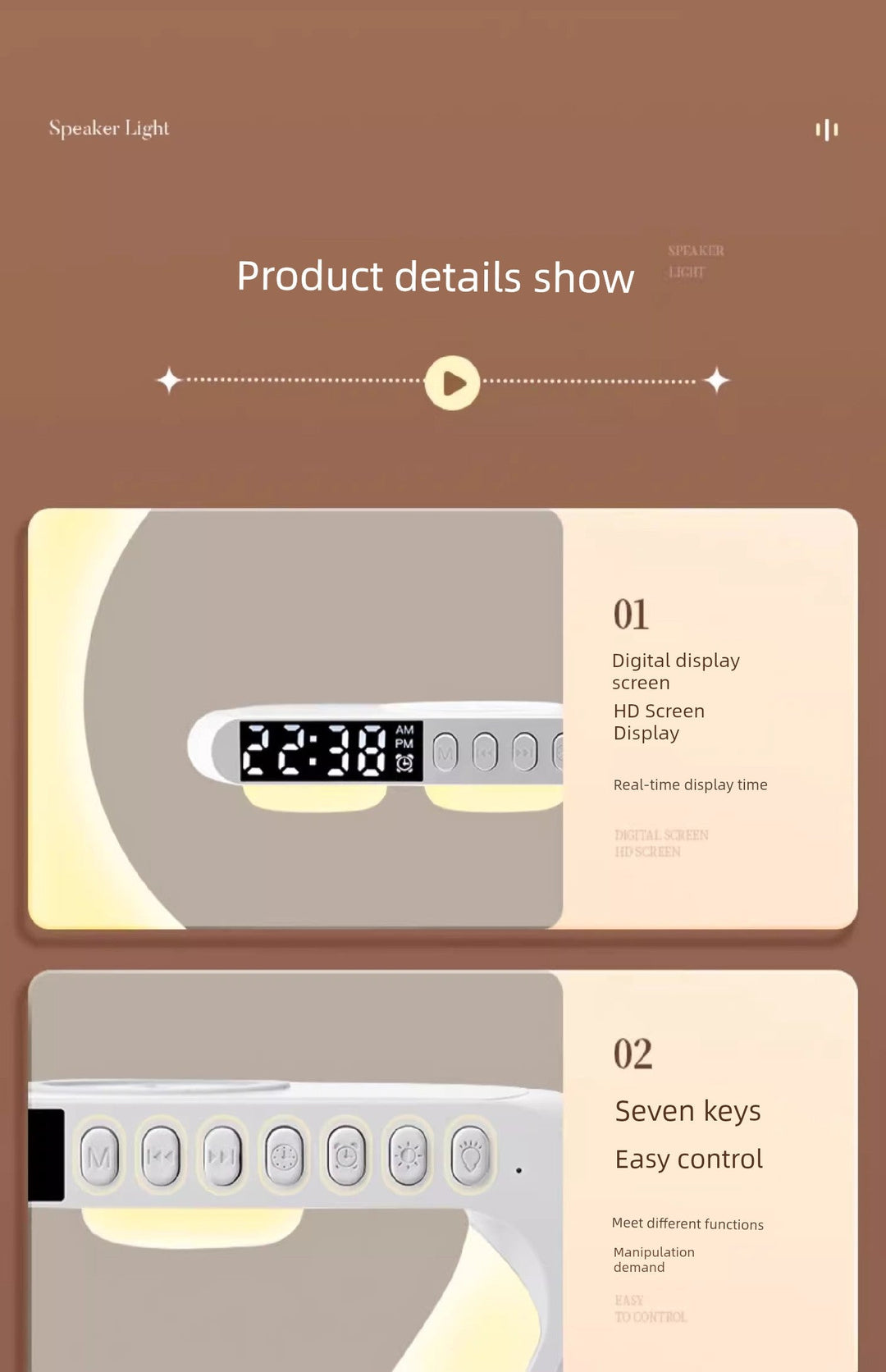 Bluetooth Audio Small Night Lamp Wireless Charger Bedroom Bedside Sleeping Atmosphere Fancy Birthday Gift for Girls Christmas