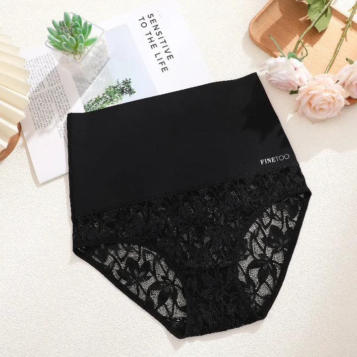 2PCS/Set Women High Waist Shapewear Panties Seamless Slimming Briefs Female Butt Lifter Tummy Underwear Hollow Breathable Panty