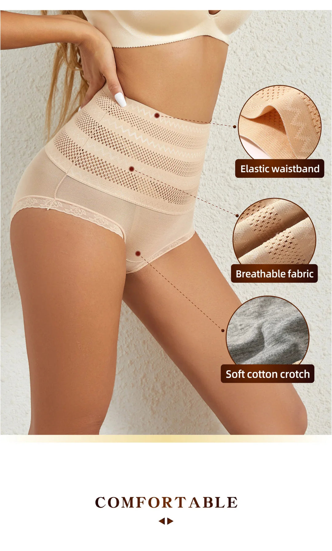 1PC Women's Bodyshaper Panties Belly Tightening Pants Body Lifting High Rise Tummy Control Hip Bottom Underwear Sexy Lingerie