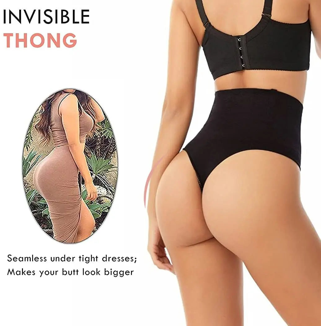 Seamless Thong Shapewear Women High Waist Tummy Control Panties Slimming Underwear Butt Lifter Belly Waist Trainer Body Shaper