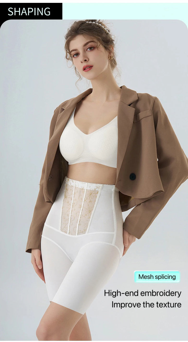 1pcs Seamless Belly Shaping Briefs Embroidery Lifting Hip Pants Slimming Panties Women Potent Shaper Underwear Safety Panty