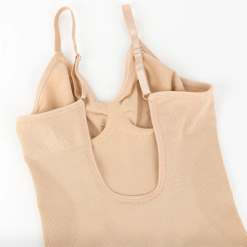 Low Back Bodysuits Shapewear for Women Open Crotch Body Shaper Seamless Tummy Control Push Up Corset Tank Top Backless Underwear