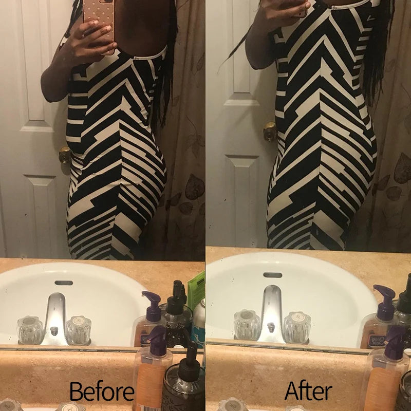 2PCS High Waist Thongs Panties Women Tummy Control Shapewear Slimming Underwear Belly Shaping Cincher Brief Body Shaper