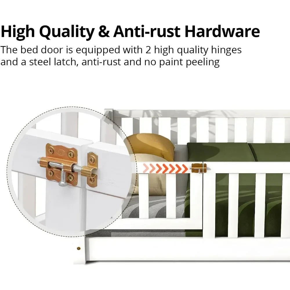 Twin Montessori Floor Bed Wood