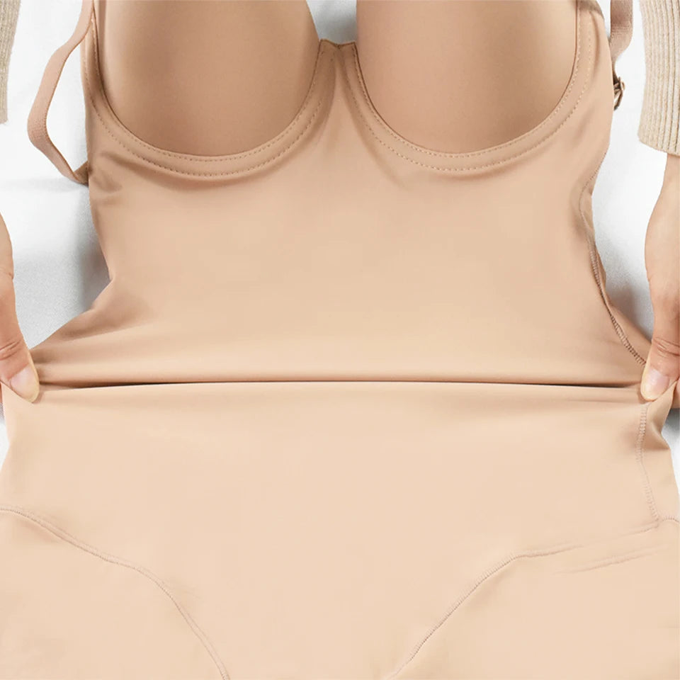 Sexy Lingerie Slim Silk Solid Shapewear for Women Smooth Soft Bodysuit Tummy Shaper Underwear Lingerie Black Nude