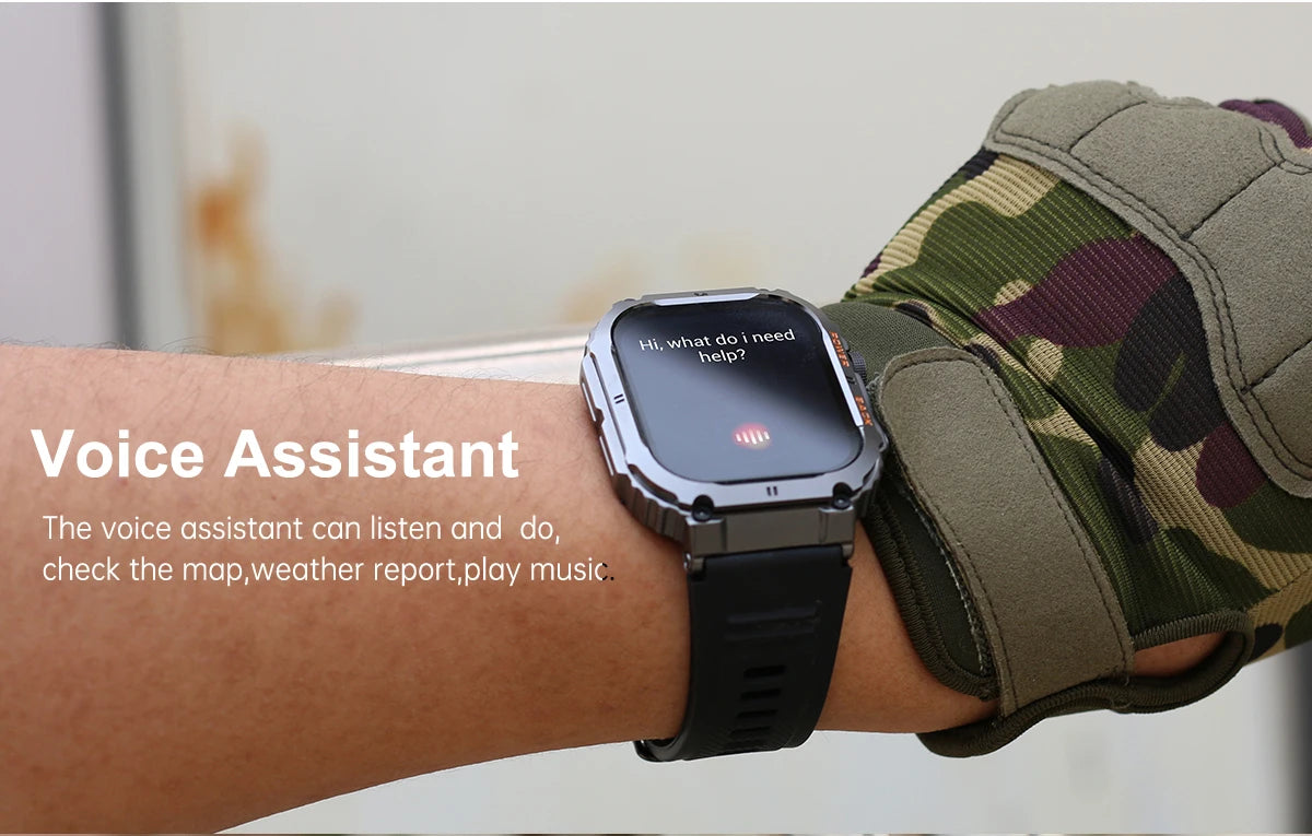 LIGE 1.96”Bluetooth Call Smart Watch Men 400mAh Waterproof Sport Fitness Tracker health monitor Smartwatch for Android IOS Phone