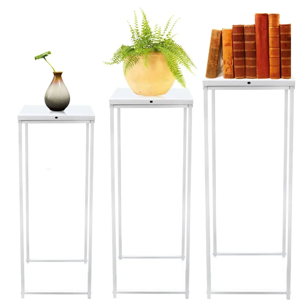 3Pcs Metal Geometric Flower Pot Rack Holder Plant Display Stand Home Decor Column Flower Stand For Wedding Party Centerpiece