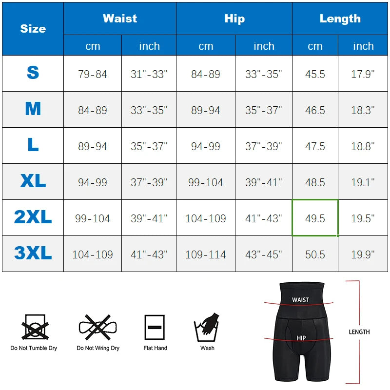 Men Body Shaper High Waist Control Panties Underwear Boxer Briefs Tummy Shaping Shorts Slimming Trainer Compression Shapewear