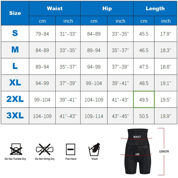 Men Body Shaper High Waist Control Panties Underwear Boxer Briefs Tummy Shaping Shorts Slimming Trainer Compression Shapewear