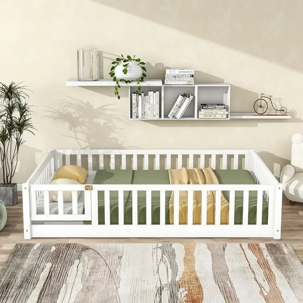 Twin Montessori Floor Bed Wood