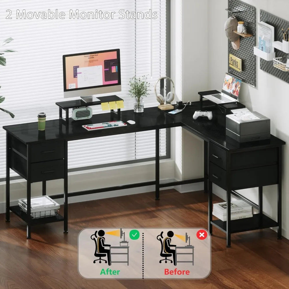L-Shaped Home Office Desk