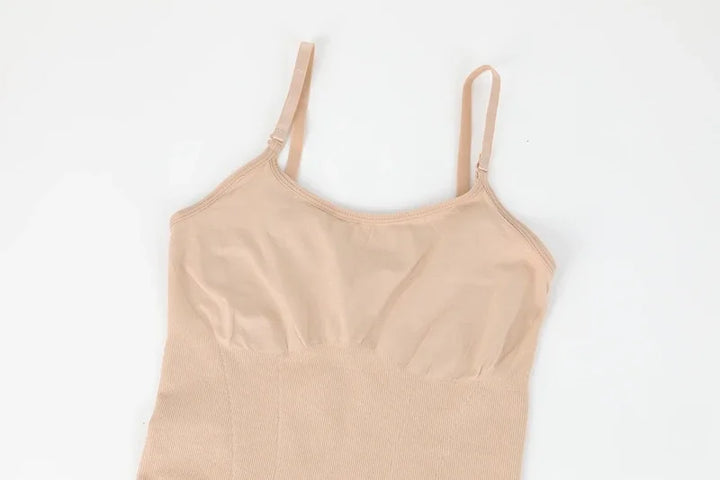Women Shapewear Full Slip Tummy Control Crew Neck Cami Mini Under Dress Smooth Body Shaper New Spaghetti Straps Lingerie